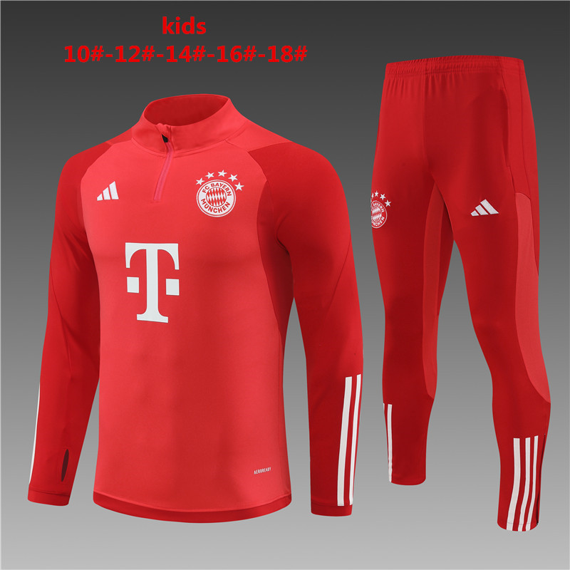 Kids Bayern Munich 2023/24 Half-Zip Sweater+Pant 14001 - Image 1