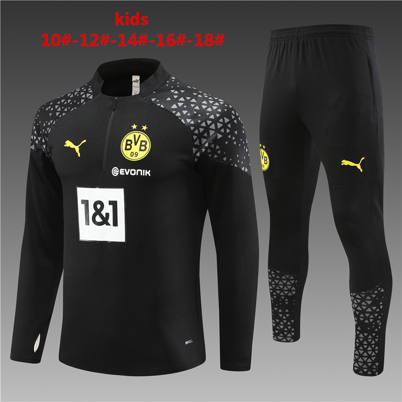 Kids Borussia Dortmund 2023/24 Half-Zip Sweater+Pant 14001 - Image 1