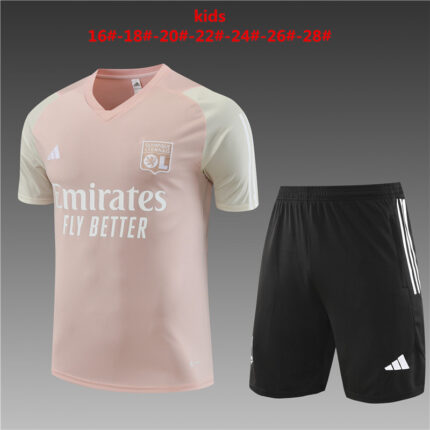 Kids Olympique Lyonnais 2023/24 Training Jersey+Short 14001
