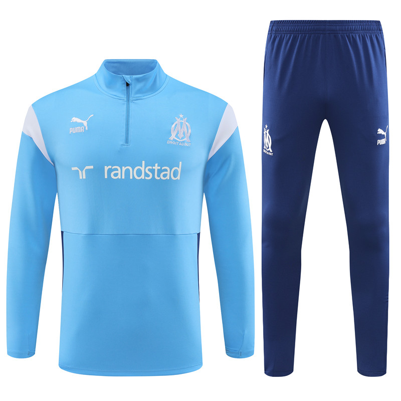 Mens Olympique Marseille 2023/24 Half-Zip Sweater+Pant 14001 - Image 1