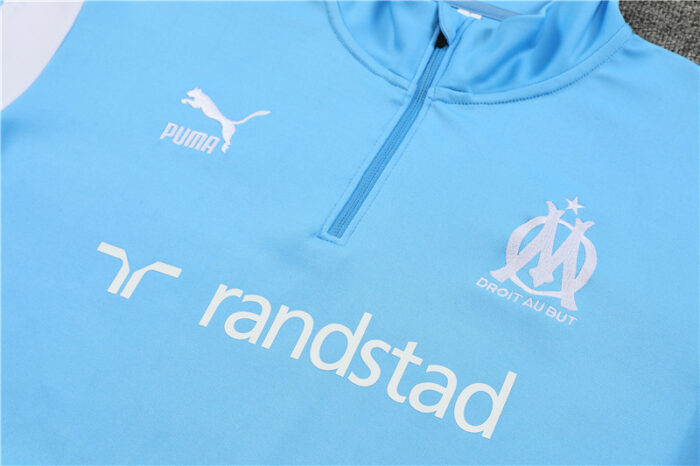 Mens Olympique Marseille 2023/24 Half-Zip Sweater+Pant 14001 - Image 3