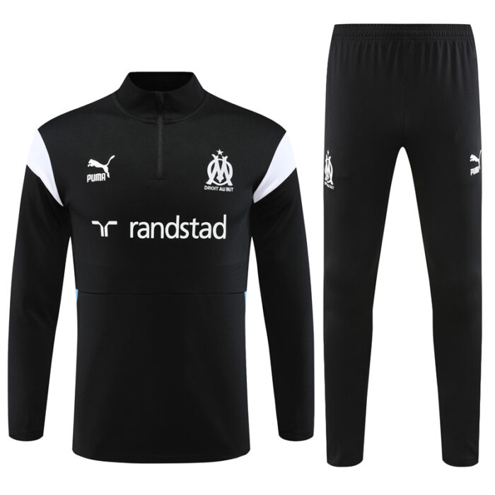 Mens Olympique Marseille 2023/24 Half-Zip Sweater+Pant 14001 - Image 3