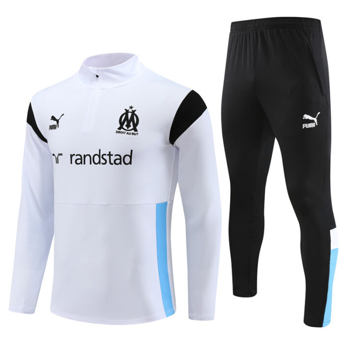 Mens Olympique Marseille 2023/24 Half-Zip Sweater+Pant 14001 - Image 5