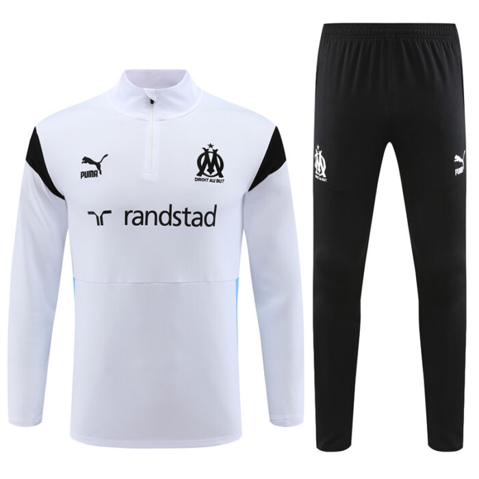 Mens Olympique Marseille 2023/24 Half-Zip Sweater+Pant 14001 - Image 4