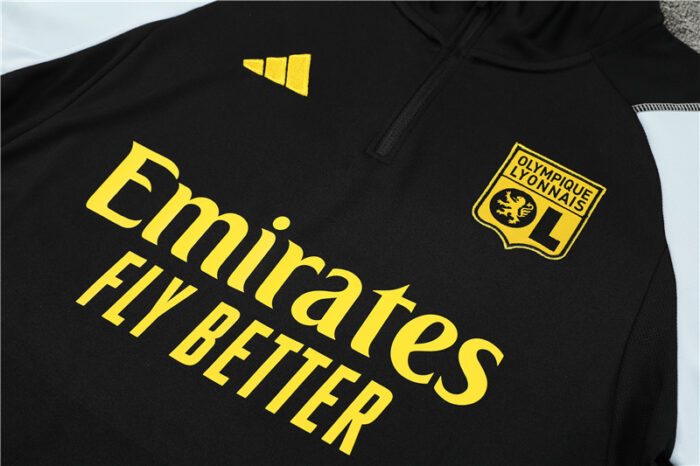 Mens Olympique Lyonnais 2023/24 Half-Zip Sweater+Pant 14001 - Image 3