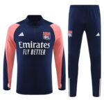 Mens Olympique Lyonnais 2023/24 Half-Zip Sweater+Pant 14001