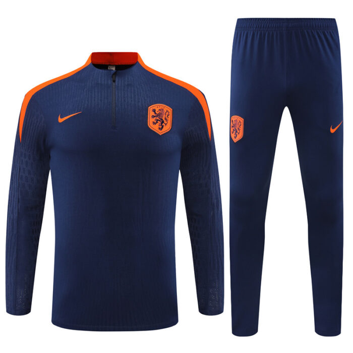 Mens Netherlands 2024/25 Half-Zip Sweater+Pant 14001 - Image 4