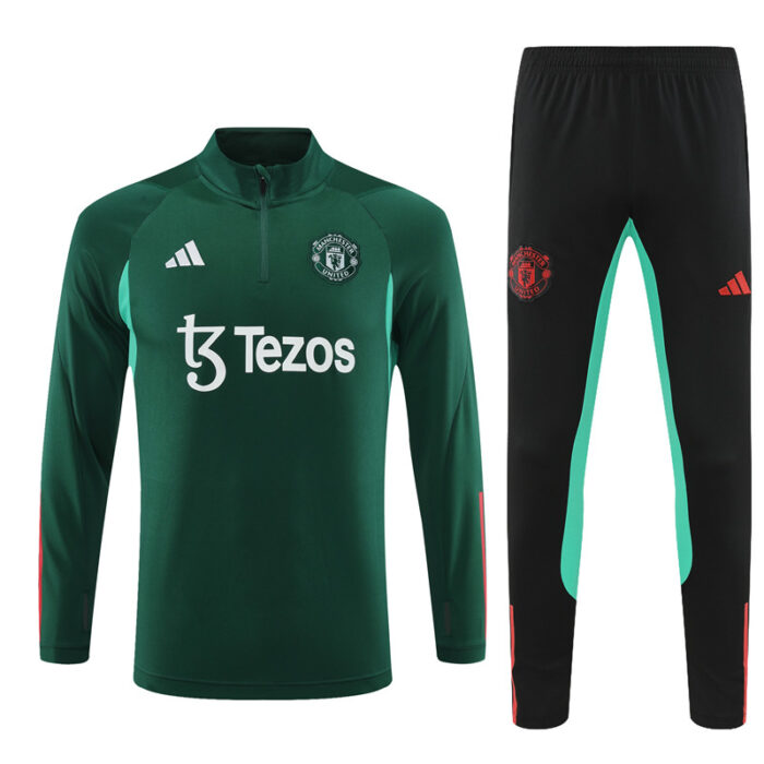 Mens Manchester United 2023/24 Half-Zip Sweater+Pant 14001 - Image 5