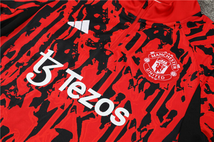 Mens Manchester United 2023/24 Half-Zip Sweater+Pant 14001 - Image 4
