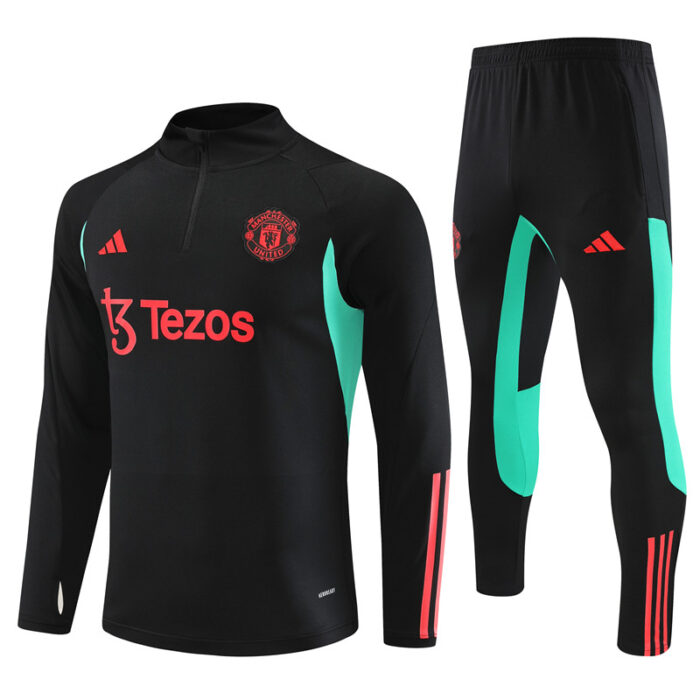 Mens Manchester United 2023/24 Half-Zip Sweater+Pant 14001 - Image 5