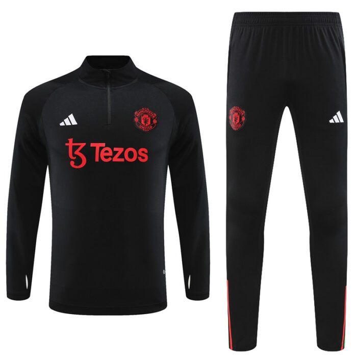 Mens Manchester United 2023/24 Half-Zip Sweater+Pant 14001 - Image 5
