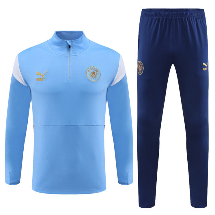 Mens Manchester City 2023/24 Half-Zip Sweater+Pant 14001 - Image 5