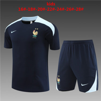 Kids France 2024/25 Training Jersey+Short 14001