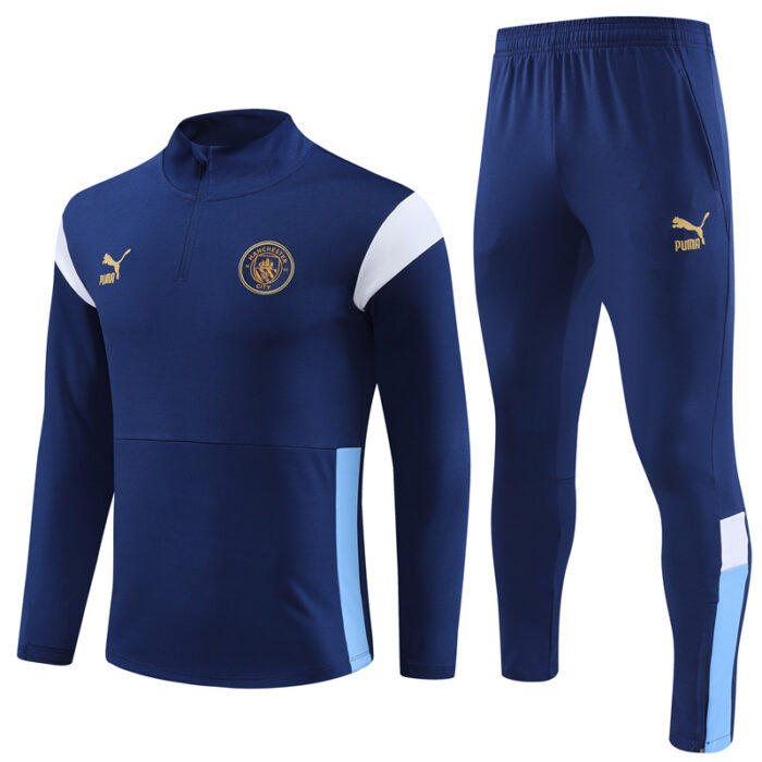 Mens Manchester City 2023/24 Half-Zip Sweater+Pant 14001 - Image 3