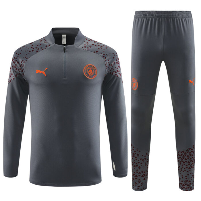 Mens Manchester City 2023/24 Half-Zip Sweater+Pant 14001 - Image 5