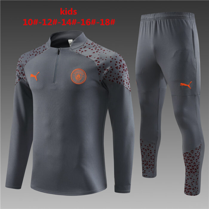 Mens Manchester City 2023/24 Half-Zip Sweater+Pant 14001 - Image 3