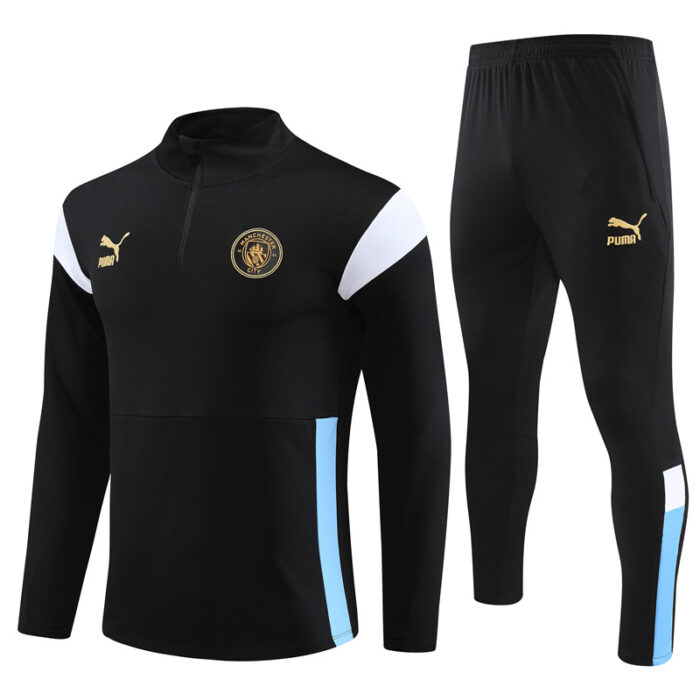 Mens Manchester City 2023/24 Half-Zip Sweater+Pant 14001 - Image 5