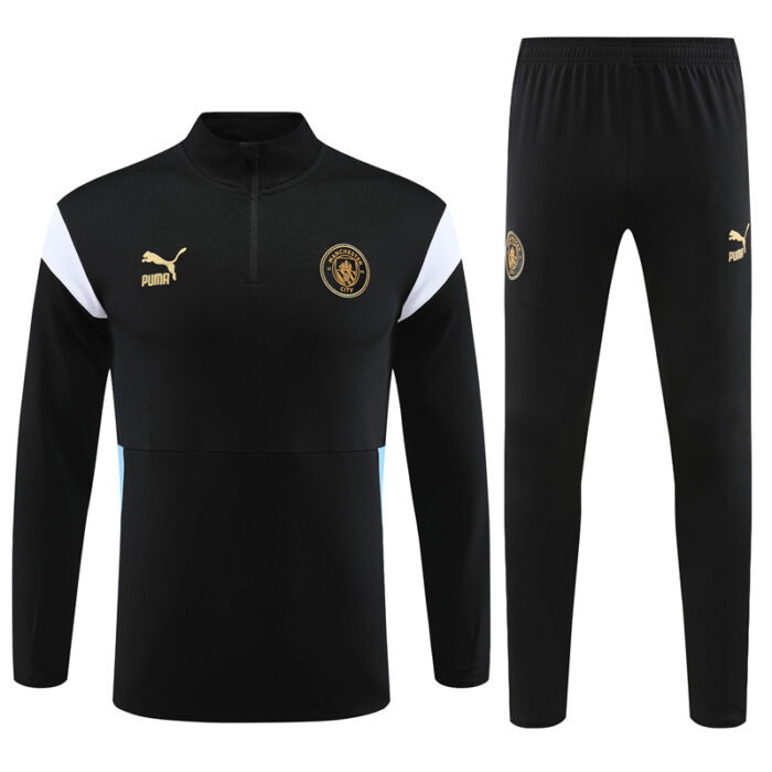 Mens Manchester City 2023/24 Half-Zip Sweater+Pant 14001 - Image 4