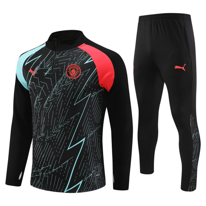 Mens Manchester City 2023/24 Half-Zip Sweater+Pant 14001 - Image 5