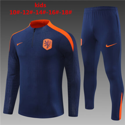 Kids Netherlands 2023/24 Half-Zip Sweater+Pant 14001