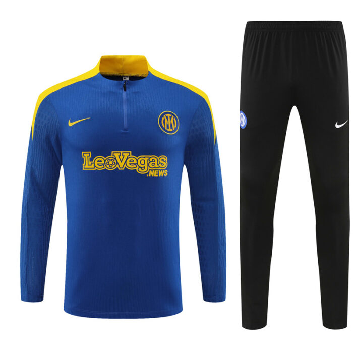 Mens Inter Milan 2024/25 Half-Zip Sweater+Pant 14001 - Image 3