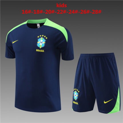 Kids Brazil 2024/25 Training Jersey+Short 14001