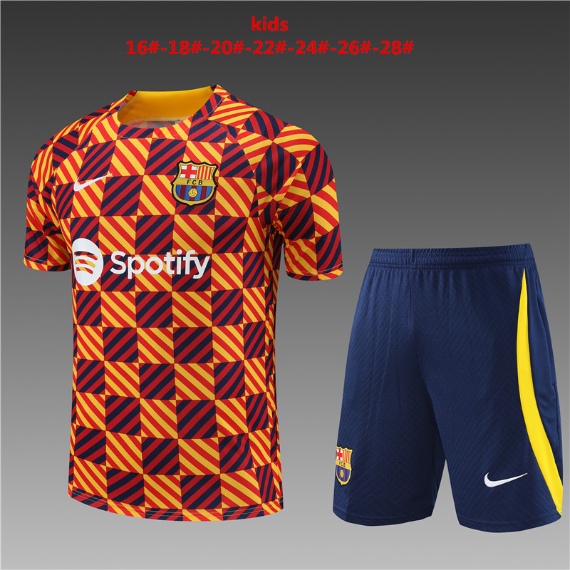 Kids Barcelona 2023/24 Training Jersey+Short 14001 - Image 1