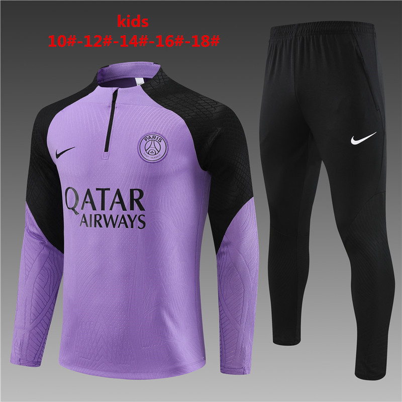 Kids Paris Saint-Germain 2023/24 Half-Zip Sweater+Pant 14001 - Image 1