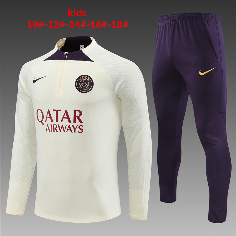 Kids Paris Saint-Germain 2023/24 Half-Zip Sweater+Pant 14001 - Image 1