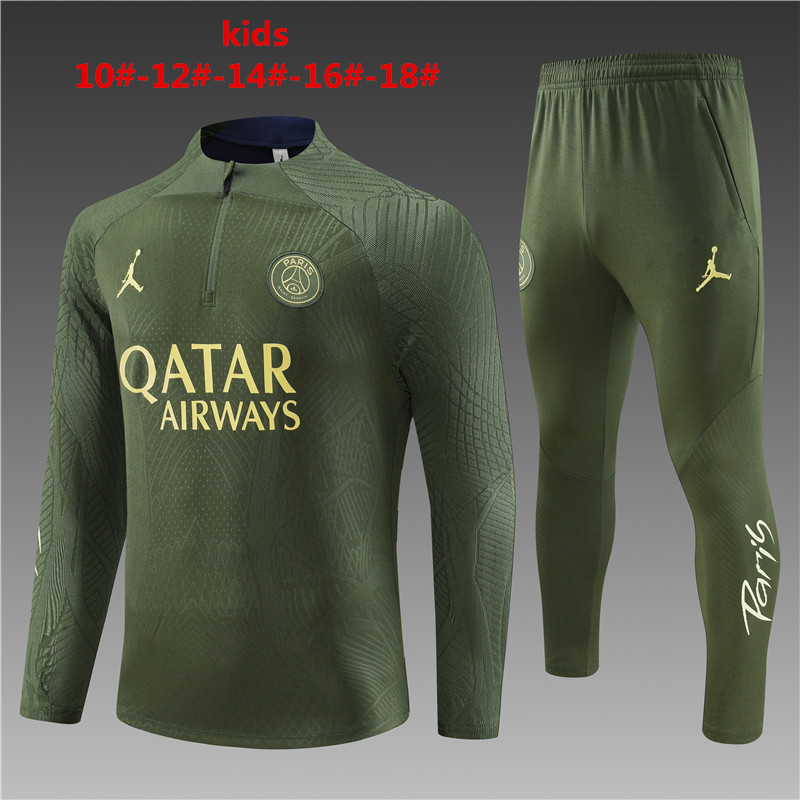 Kids Paris Saint-Germain 2023/24 Half-Zip Sweater+Pant 14001 - Image 1