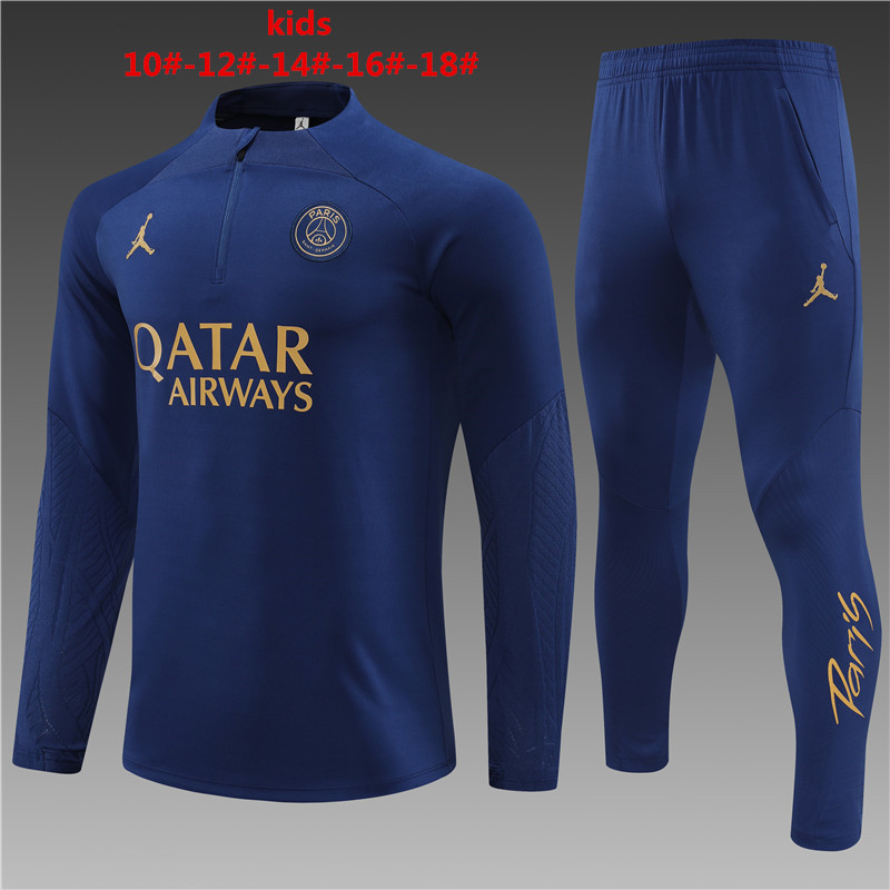 Kids Paris Saint-Germain 2023/24 Half-Zip Sweater+Pant 14001 - Image 1