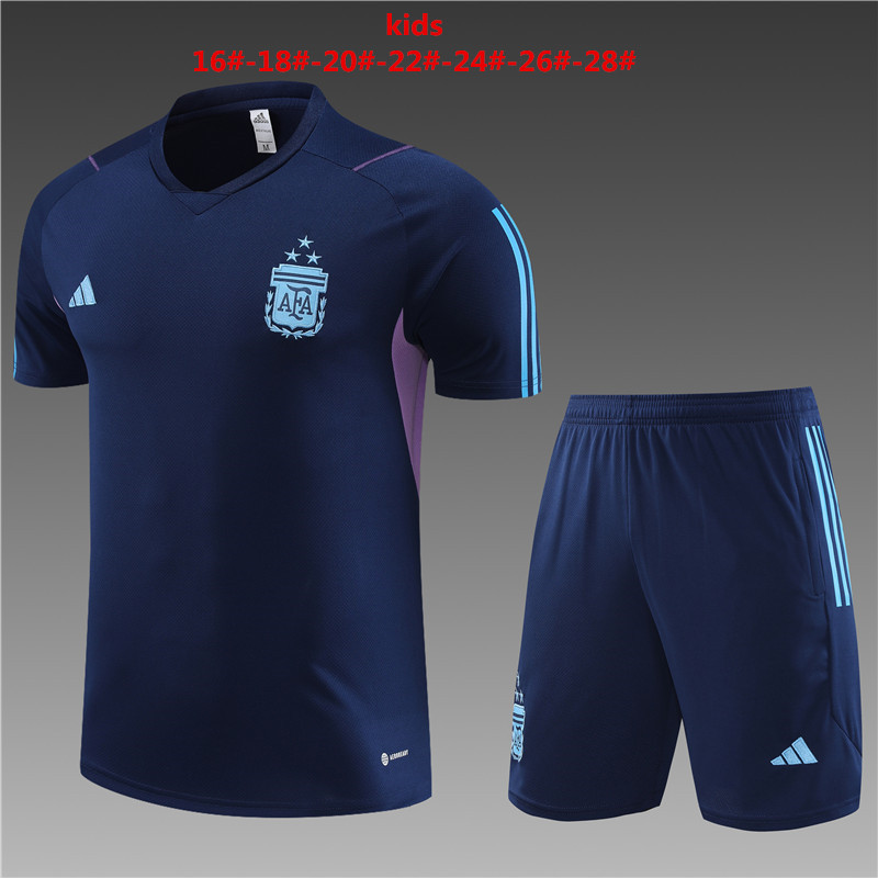 Kids Argentina 2023/24 Training Jersey+Short 14001 - Image 1