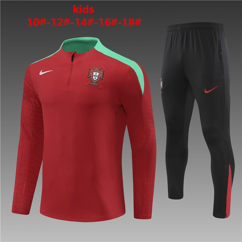 Kids Portugal 2023/24 Half-Zip Sweater+Pant 14001 - Image 1