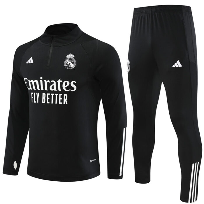 Mens Real Madrid 2023/24 Half-Zip Sweater+Pant 14001 - Image 5