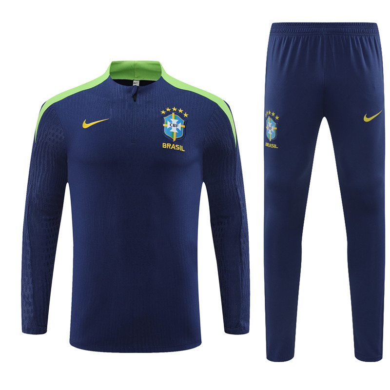 Mens Brazil 2024/25 Half-Zip Sweater+Pant 14001 - Image 1
