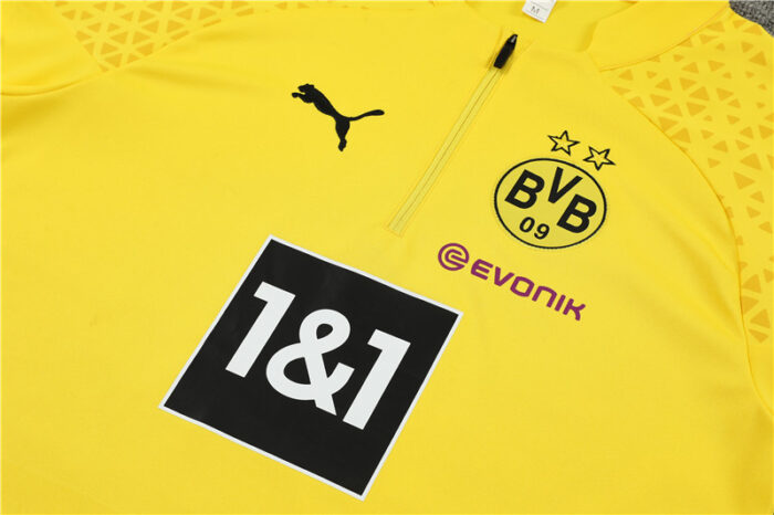 Mens Borussia Dortmund 2023/24 Half-Zip Sweater+Pant 14001 - Image 3
