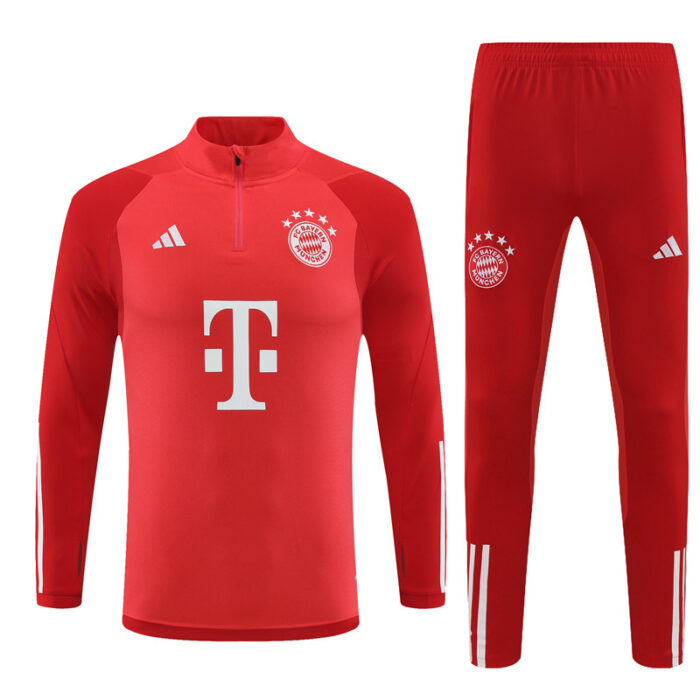 Mens Bayern Munich 2023/24 Half-Zip Sweater+Pant 14001 - Image 5
