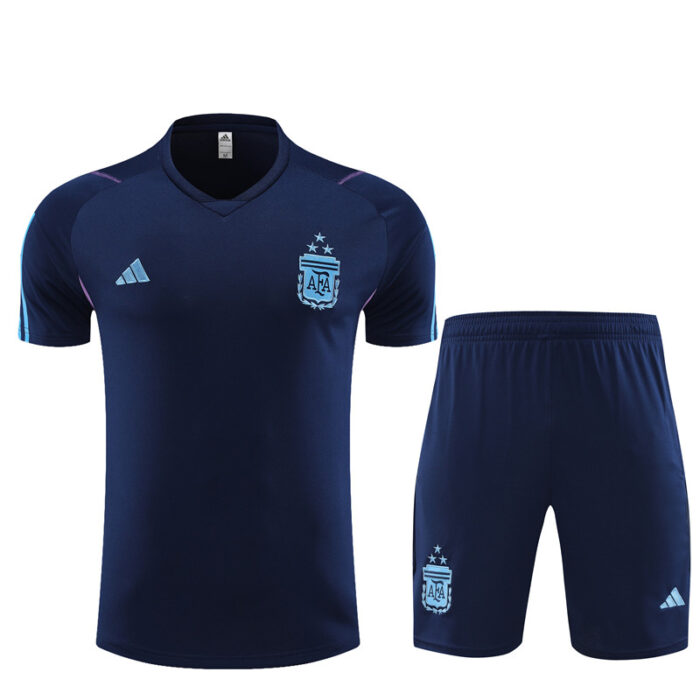 Mens Argentina 2023/24 Training Jersey+Short 14001 - Image 5