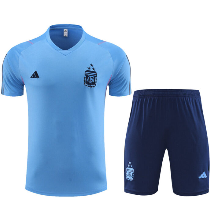 Mens Argentina 2023/24 Training Jersey+Short 14001 - Image 5