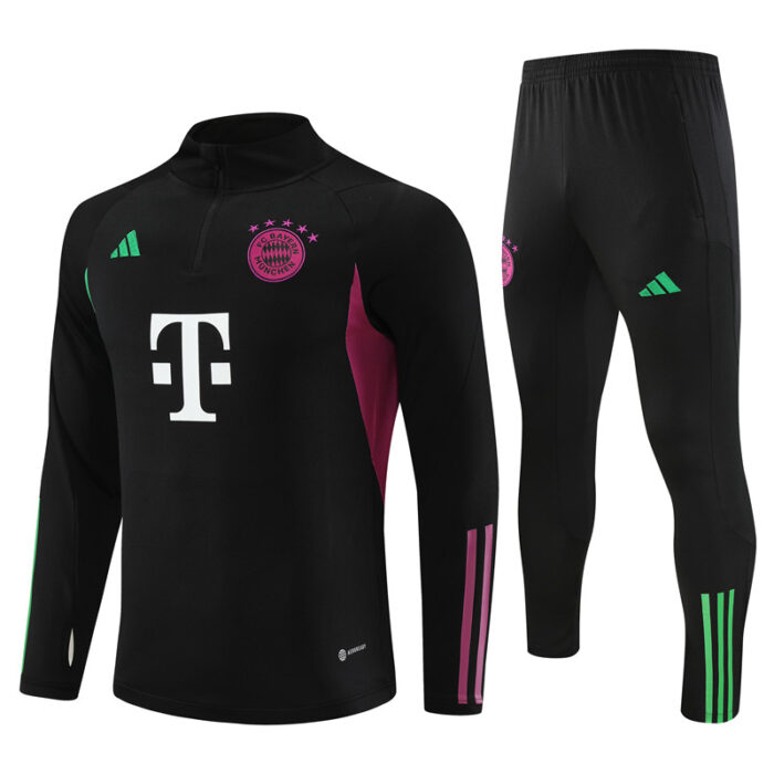 Mens Bayern Munich 2023/24 Half-Zip Sweater+Pant 14001 - Image 5