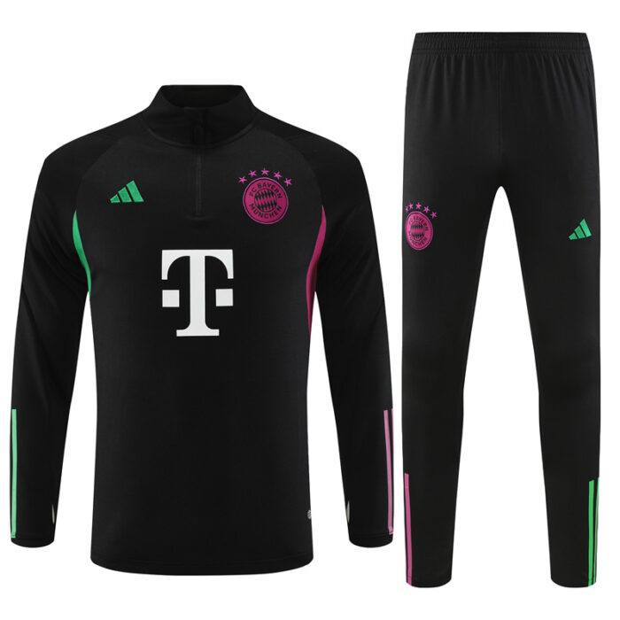 Mens Bayern Munich 2023/24 Half-Zip Sweater+Pant 14001 - Image 4