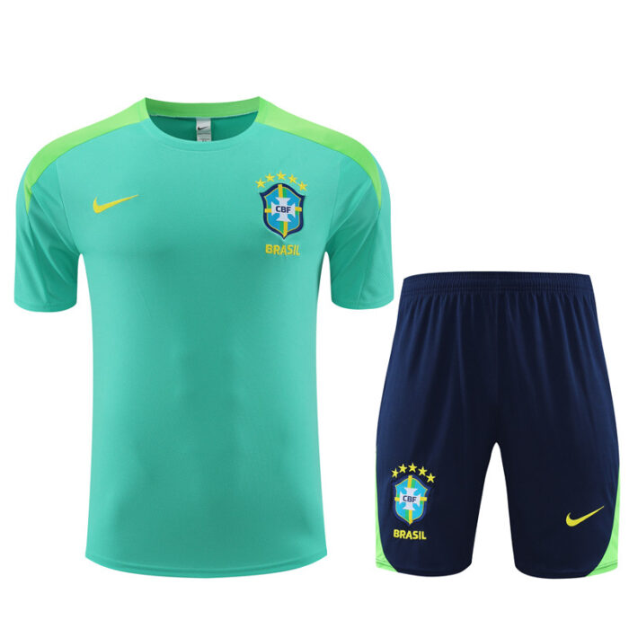 Mens Brazil 2024/25 Training Jersey+Short 14001 - Image 5