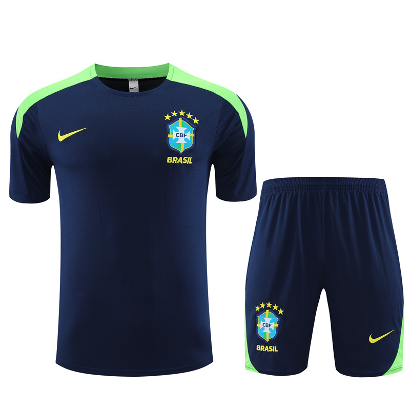Mens Brazil 2024/25 Training Jersey+Short 14001 - Image 1