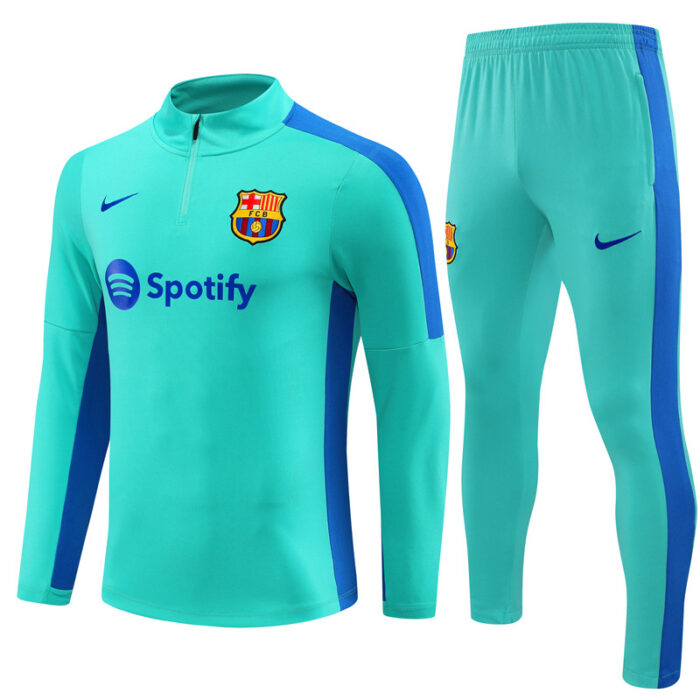 Mens Barcelona 2023/24 Half-Zip Sweater+Pant 14001 - Image 4