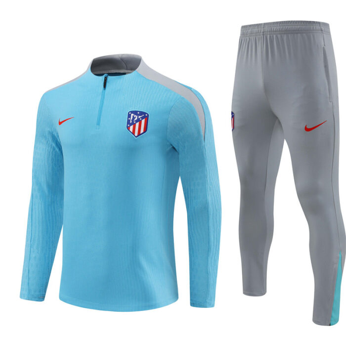 Mens Atletico Madrid 2024/25 Half-Zip Sweater+Pant 14001 - Image 5