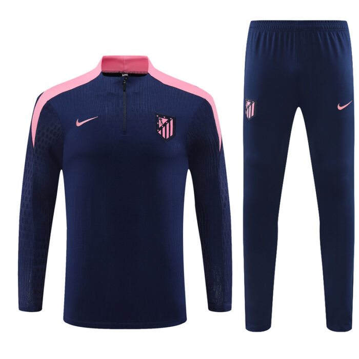 Mens Atletico Madrid 2024/25 Half-Zip Sweater+Pant 14001 - Image 5