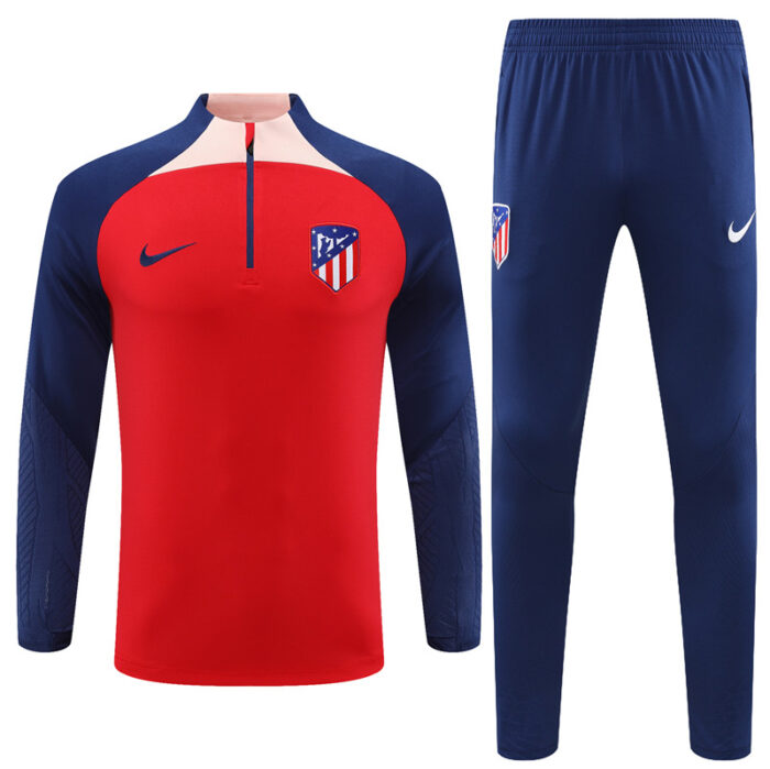 Mens Atletico Madrid 2024/25 Half-Zip Sweater+Pant 14001 - Image 5