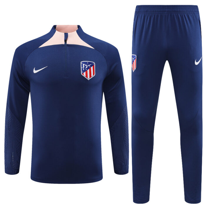 Mens Atletico Madrid 2023/24 Half-Zip Sweater+Pant 14001 - Image 5
