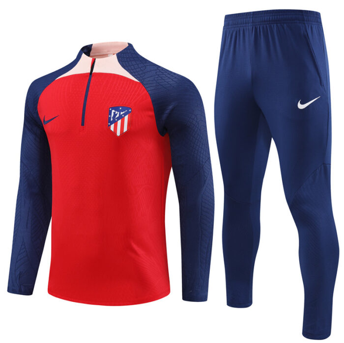 Mens Atletico Madrid 2023/24 Half-Zip Sweater+Pant 14001 - Image 3