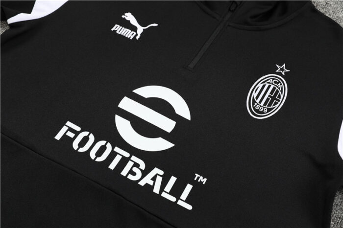 Mens AC Milan 2023/24 Half-Zip Sweater+Pant 14001 - Image 4